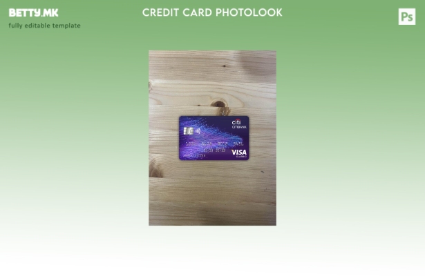 модерен стил Хонг Конг Citibank visa класичен шаблон за фото изглед на картичкат